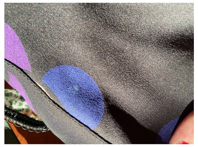 Marc by Marc Jacobs Blusa de seda con botones Negro Beige Morado Púrpura - vista 4