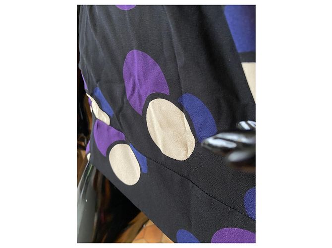 Marc by Marc Jacobs Blusa de seda con botones Negro Beige Morado Púrpura - vista 5