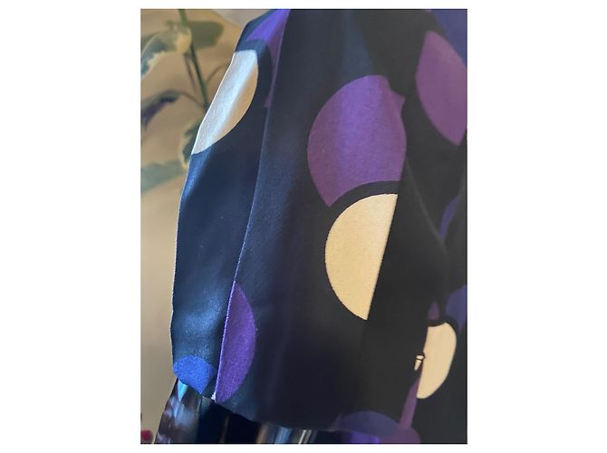 Marc by Marc Jacobs Blusa de seda con botones Negro Beige Morado Púrpura - vista 8