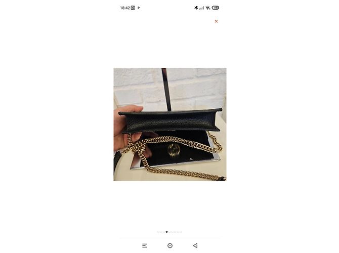 Marmont Borsa Gucci in pelle nera Nero - vista 4