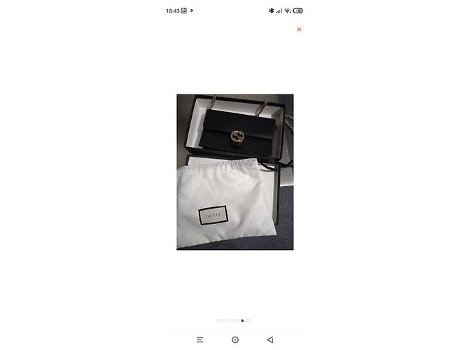 Marmont Borsa Gucci in pelle nera Nero - vista 8
