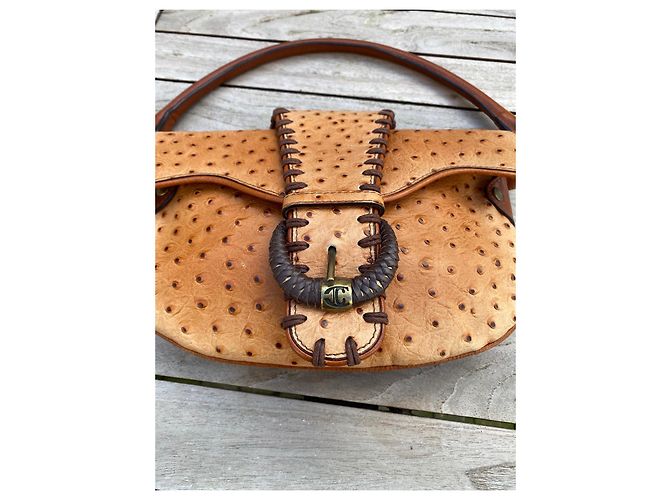 Borsa Just Cavalli Arancione in Pelle di Struzzo - vista 4