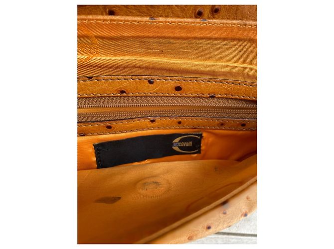Borsa Just Cavalli Arancione in Pelle di Struzzo - vista 8