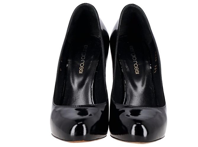 Décolleté Sergio Rossi con tacco alto in vernice nera Nero - vista 2