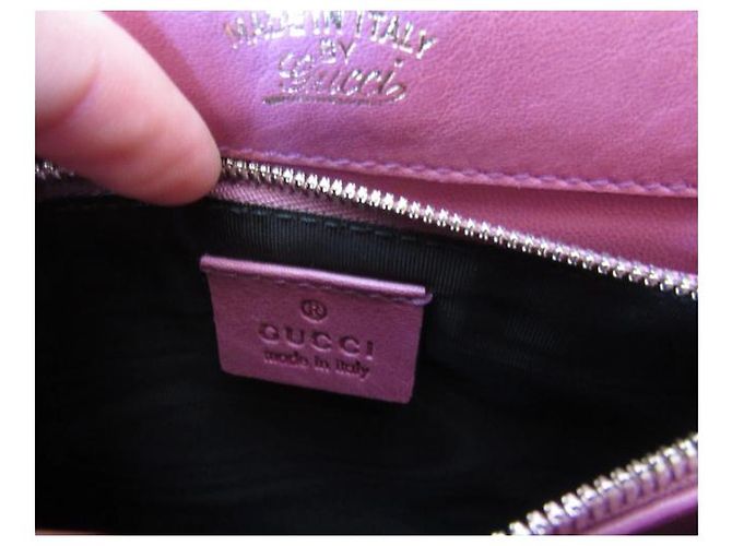 Borsa a mano Gucci 1973 in pelle rosa - vista 12