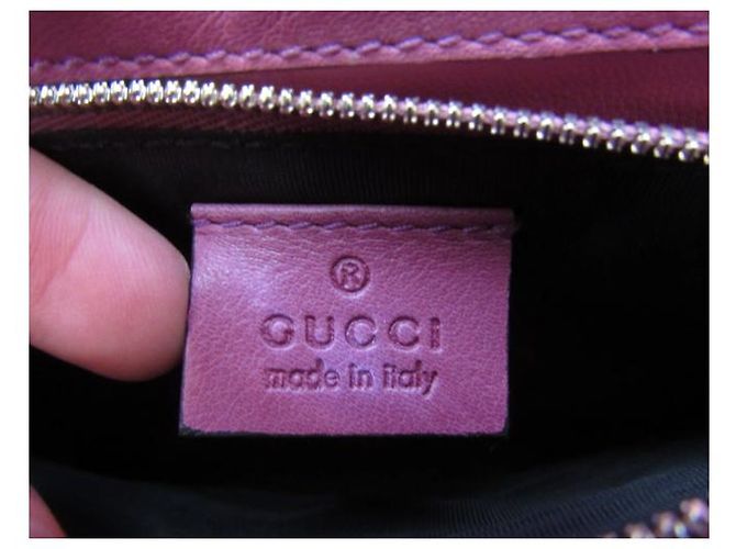 Borsa a mano Gucci 1973 in pelle rosa - vista 13