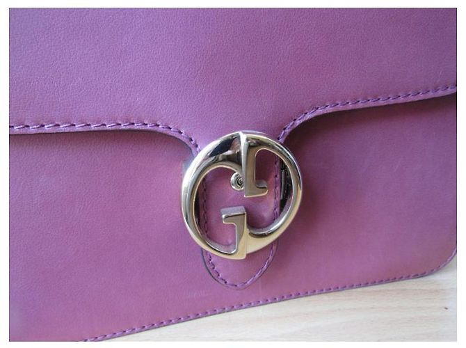 Borsa a mano Gucci 1973 in pelle rosa - vista 2