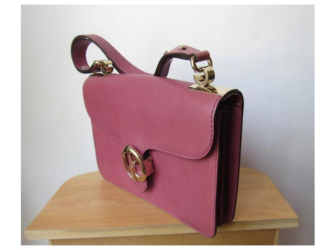 Borsa a mano Gucci 1973 in pelle rosa - vista 4