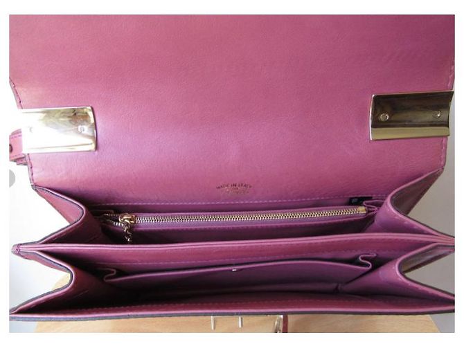 Borsa a mano Gucci 1973 in pelle rosa - vista 8