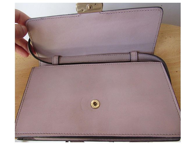 Pochette Gucci in pelle Interlock Lavanda - vista 4