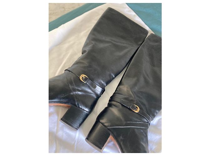 Botas Céline de piel negra Negro - vista 2
