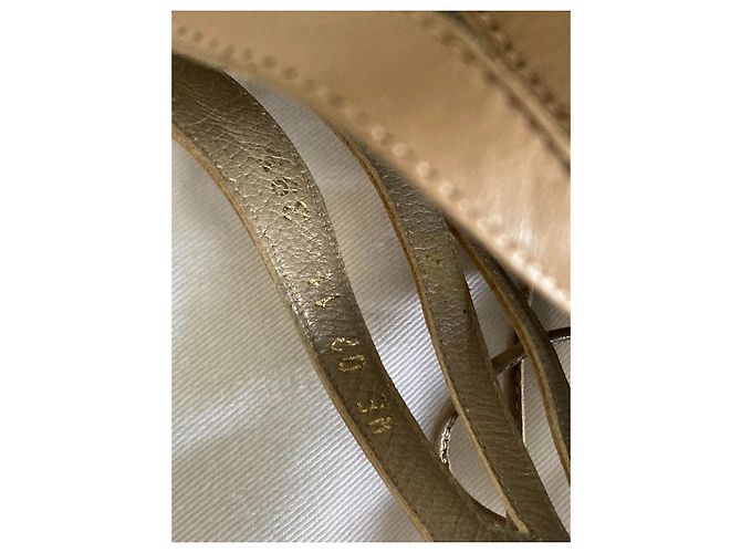 Dior Sandaletten mit Absatz aus Leder und Python Beige - Ansicht 2