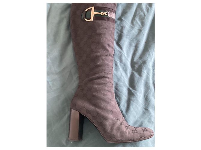 Gucci Monogramm Stiefel aus Stoff Mehrfarben - Ansicht 4