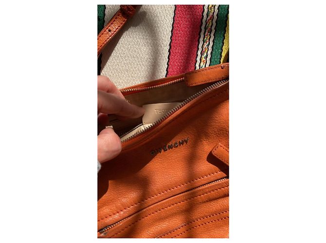 Borsa a mano Givenchy in pelle arancione - vista 2