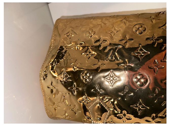 Louis Vuitton Speedy 30 Specchio Borsa a mano in pelle oro D'oro - Ansicht 11