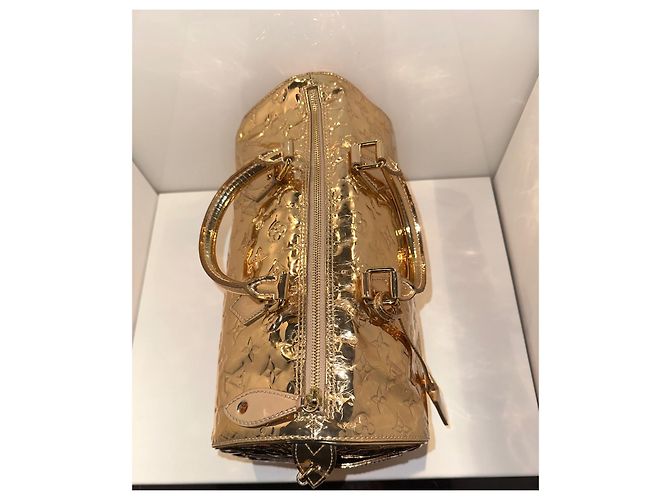 Louis Vuitton Speedy 30 Specchio Borsa a mano in pelle oro D'oro - Ansicht 12