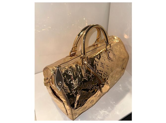 Louis Vuitton Speedy 30 Specchio Borsa a mano in pelle oro D'oro - Ansicht 2
