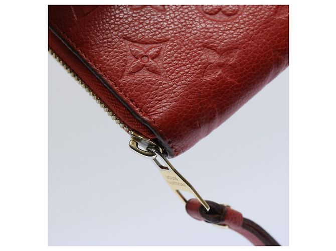 Zippy LOUIS VUITTON Portafoglio con zip Empreinte Monogram Rosso M63691 LV Auth bs10719 - vista 14