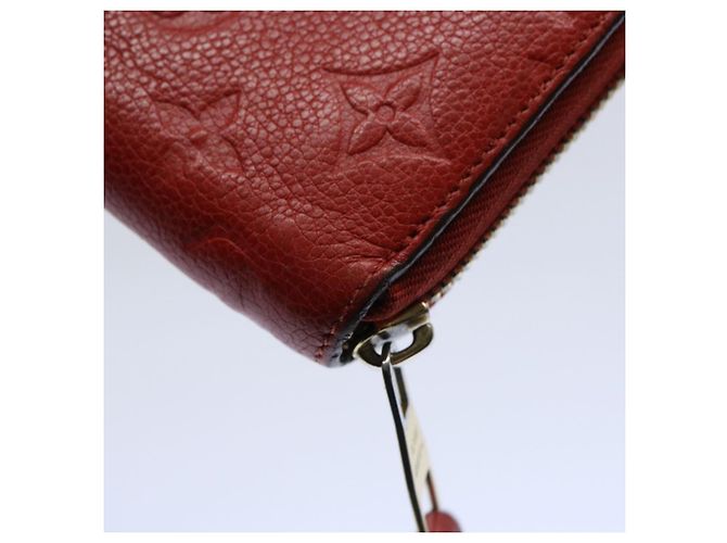 Zippy LOUIS VUITTON Portafoglio con zip Empreinte Monogram Rosso M63691 LV Auth bs10719 - vista 15