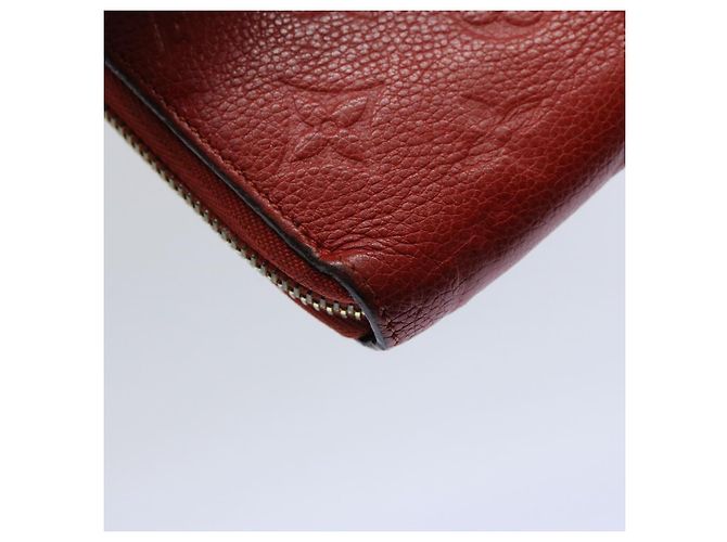 Zippy LOUIS VUITTON Portafoglio con zip Empreinte Monogram Rosso M63691 LV Auth bs10719 - vista 16