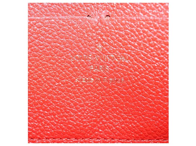 Zippy LOUIS VUITTON Portafoglio con zip Empreinte Monogram Rosso M63691 LV Auth bs10719 - vista 17