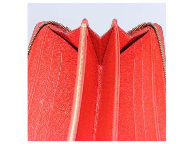 Zippy LOUIS VUITTON Portafoglio con zip Empreinte Monogram Rosso M63691 LV Auth bs10719 - vista 18