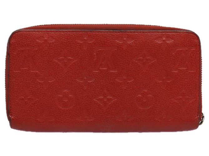 Zippy LOUIS VUITTON Portafoglio con zip Empreinte Monogram Rosso M63691 LV Auth bs10719 - vista 2
