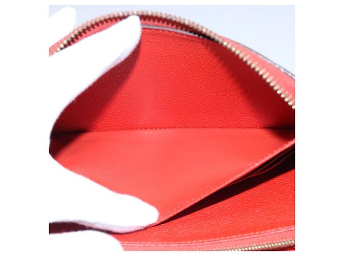 Zippy LOUIS VUITTON Portafoglio con zip Empreinte Monogram Rosso M63691 LV Auth bs10719 - vista 21