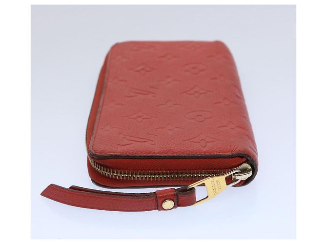 Zippy LOUIS VUITTON Portafoglio con zip Empreinte Monogram Rosso M63691 LV Auth bs10719 - vista 3