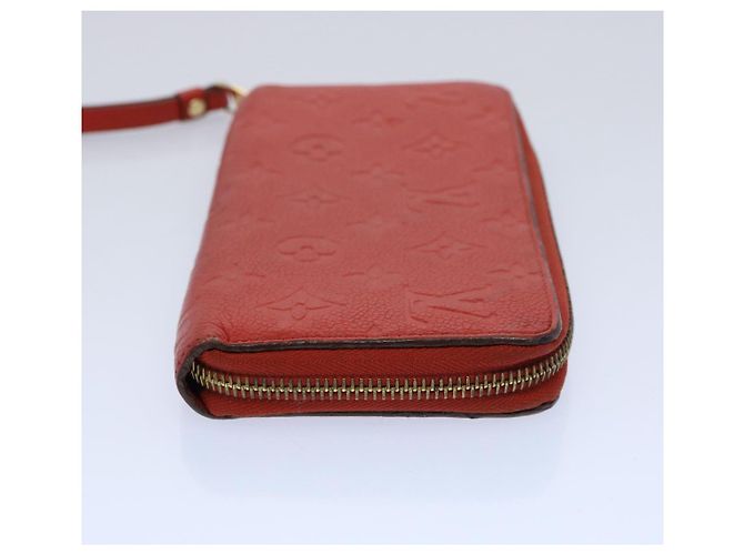 Zippy LOUIS VUITTON Portafoglio con zip Empreinte Monogram Rosso M63691 LV Auth bs10719 - vista 4