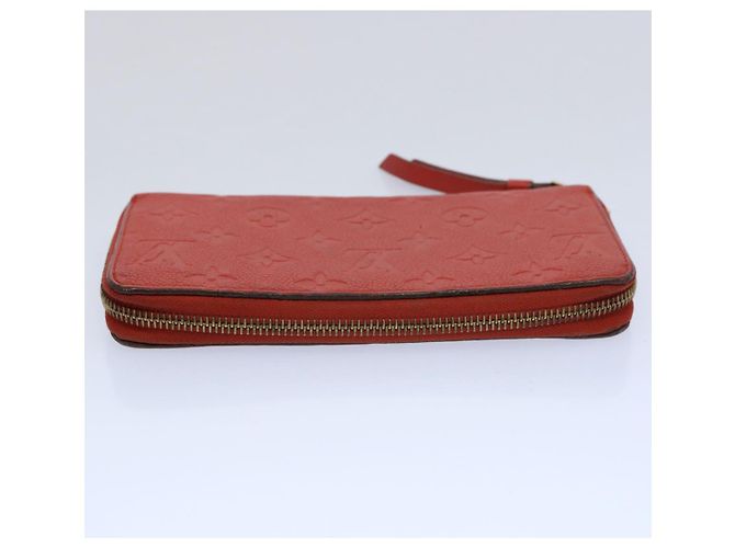 Zippy LOUIS VUITTON Portafoglio con zip Empreinte Monogram Rosso M63691 LV Auth bs10719 - vista 5