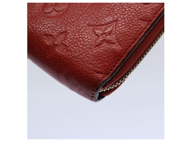 Zippy LOUIS VUITTON Portafoglio con zip Empreinte Monogram Rosso M63691 LV Auth bs10719 - vista 7