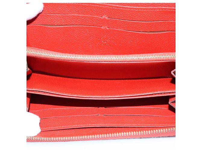 Zippy LOUIS VUITTON Portafoglio con zip Empreinte Monogram Rosso M63691 LV Auth bs10719 - vista 9