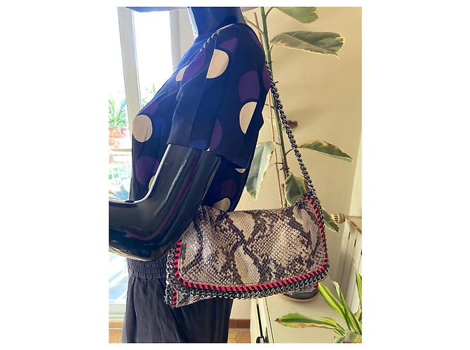 Stella Mc Cartney Pochette Stella McCartney Falabella Grigia Rosa Grigio - vista 8