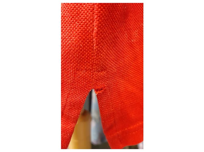Polo Saint Laurent in cotone piqué rosso XL - vista 5