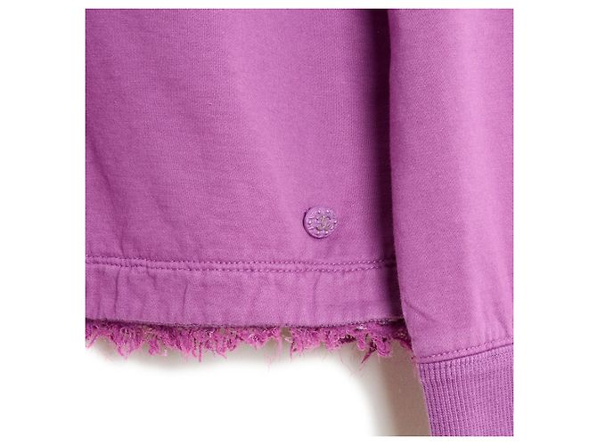 Chanel top 2019 Sudadera con trébol bordado Rosa Púrpura - vista 3