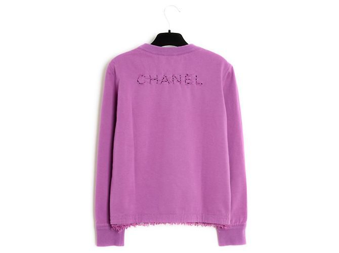 Chanel top 2019 Sudadera con trébol bordado Rosa Púrpura - vista 4