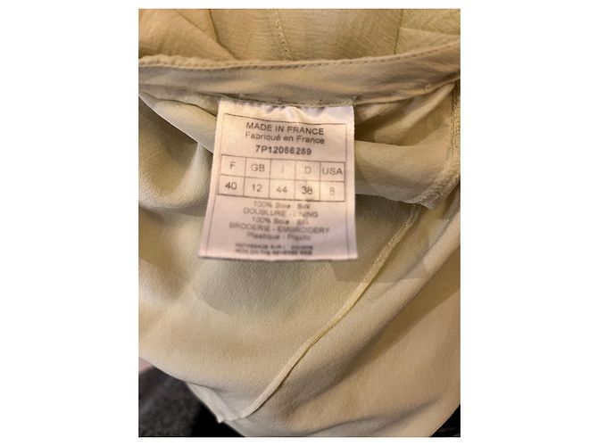 Christian Dior Robe, Lackfarben Cocktail-Chiffon Hellgrün - Ansicht 5