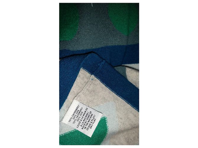 Suéter Eric Bompard de cachemira y seda con patrones abstractos azul gris verde Multicolor - vista 4