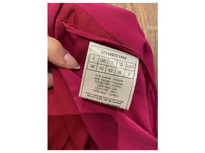 Christian Dior Kleid Fuchsia Seide Fuschia - Ansicht 3