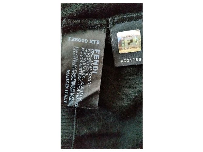 Fendi Weste Schwarz aus Wolle - Ansicht 11