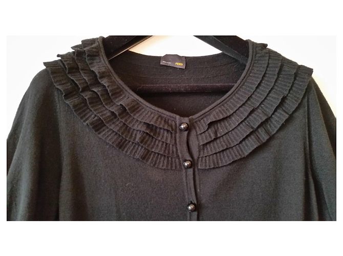 Fendi Weste Schwarz aus Wolle - Ansicht 9