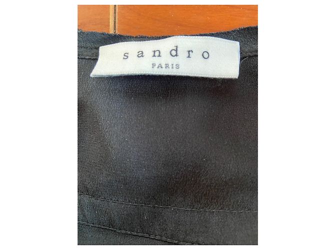 Blusa de seda negra Sandro Negro - vista 8