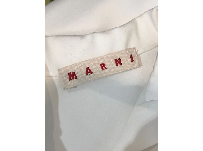 MARNI Tops T.IT 38 Viscosa Blanco - vista 3