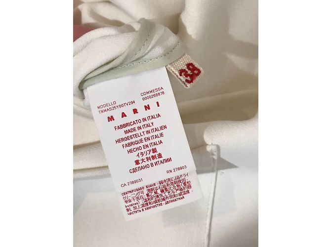 MARNI Tops T.IT 38 Viscosa Blanco - vista 4