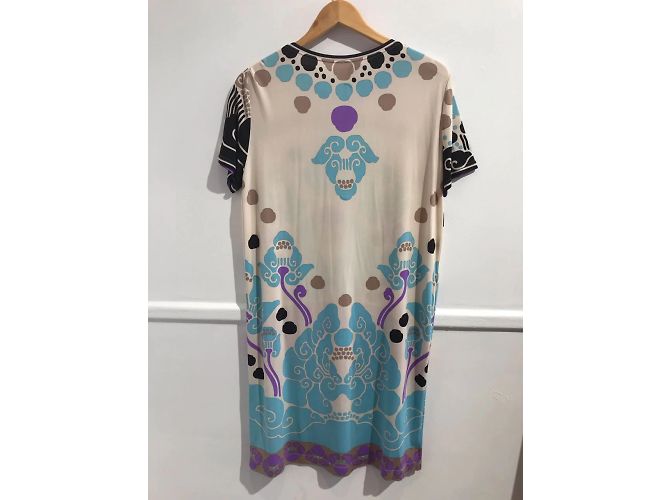 LEONARD Kleid T.IT 44 Seide Mehrfarben - Ansicht 2