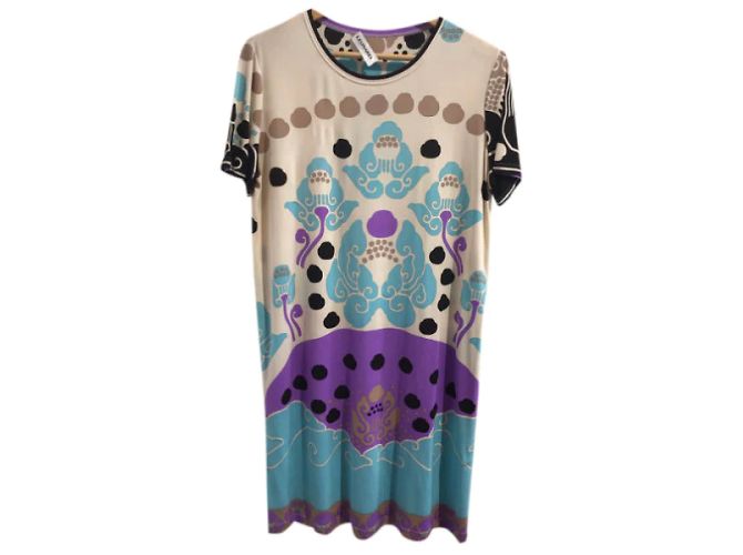 LEONARD Kleid T.IT 44 Seide Mehrfarben - Ansicht 6