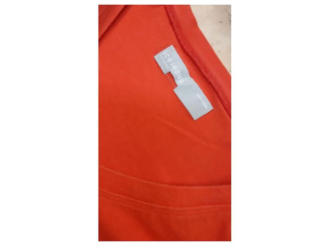 Iceberg V Ausschnitt Baumwollpullover orange - Ansicht 3