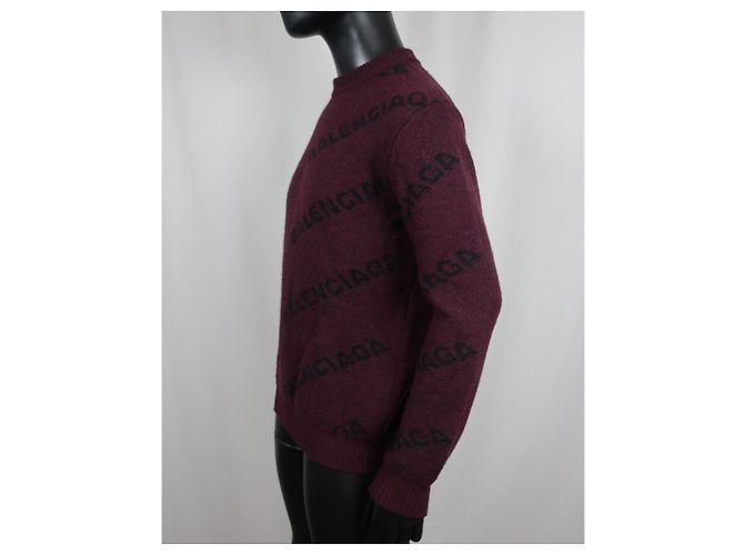 Balenciaga Wollpullover dunkelrot Bordeaux - Ansicht 3