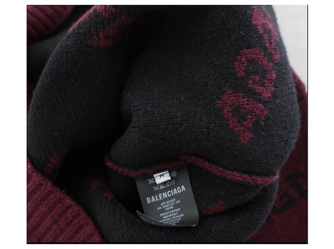 Balenciaga Wollpullover dunkelrot Bordeaux - Ansicht 4